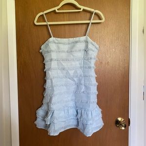Princess Polly Baby blue Mini fringe dress
